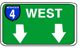 I4 West sign