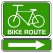 Bike route sign