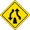 Divided Highway Ends sign