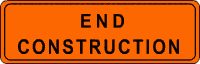 End construction sign
