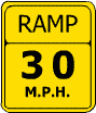 Ramp 30 sign