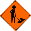Workers Ahead sign