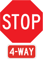 4-Way Stop sign