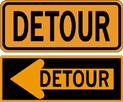 detour signs