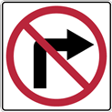 no right turn