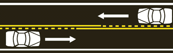 double yellow line