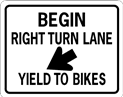 begin right turn lane