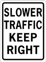 slow traffic keep right